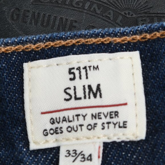 MEN'S LEVI'S 511 PREMIUM JAPANESE SELVEDGE DENIM "MADE & CRAFTED" JEANS - Picture 7 of 11